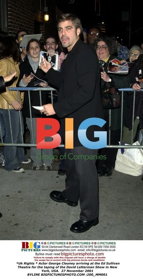 George Clooney at David Letterman Show taping
