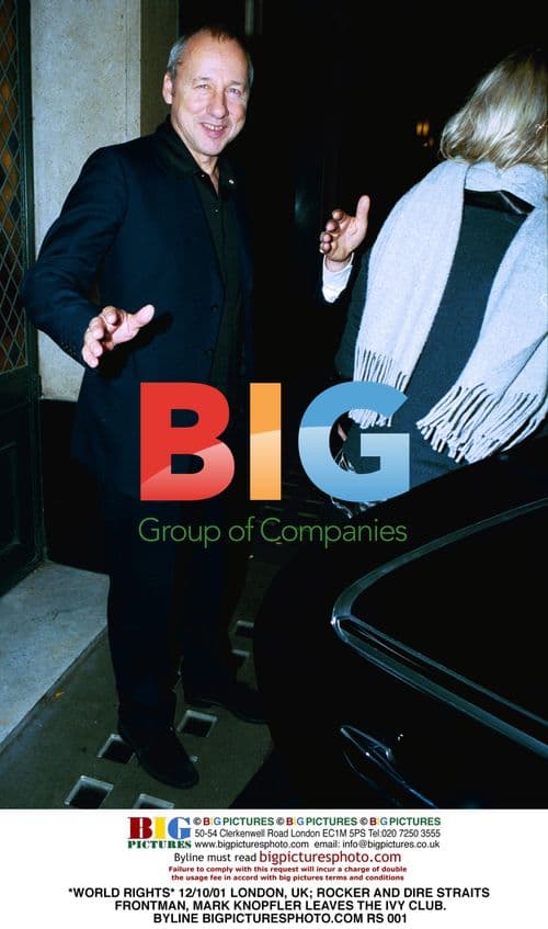 Mark Knopfler leaving the Ivy Club