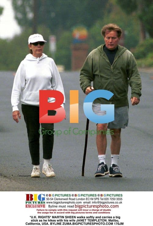 Martin Sheen and wife Janet Templeton hiking