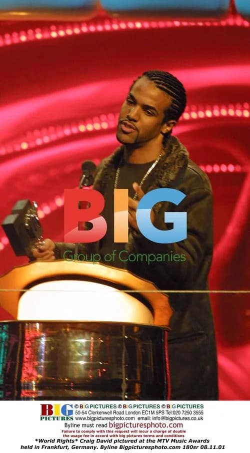 Craig David at MTV Music Awards in Frankfurt