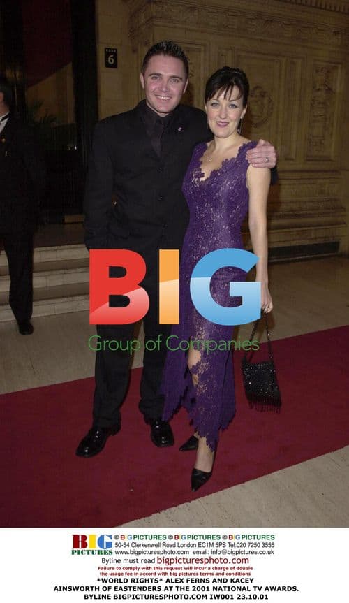 Alex Ferns and Kacey Ainsworth at 2001 National TV Awards