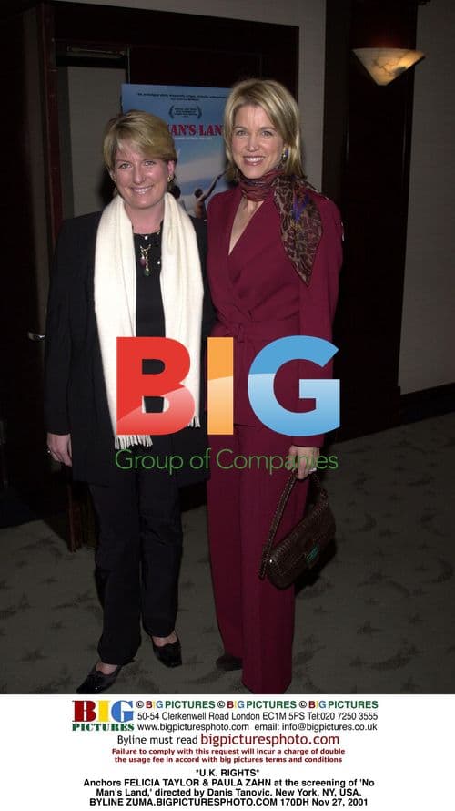 Anchors TAYLOR & ZAHN at 'No Man's Land' screening