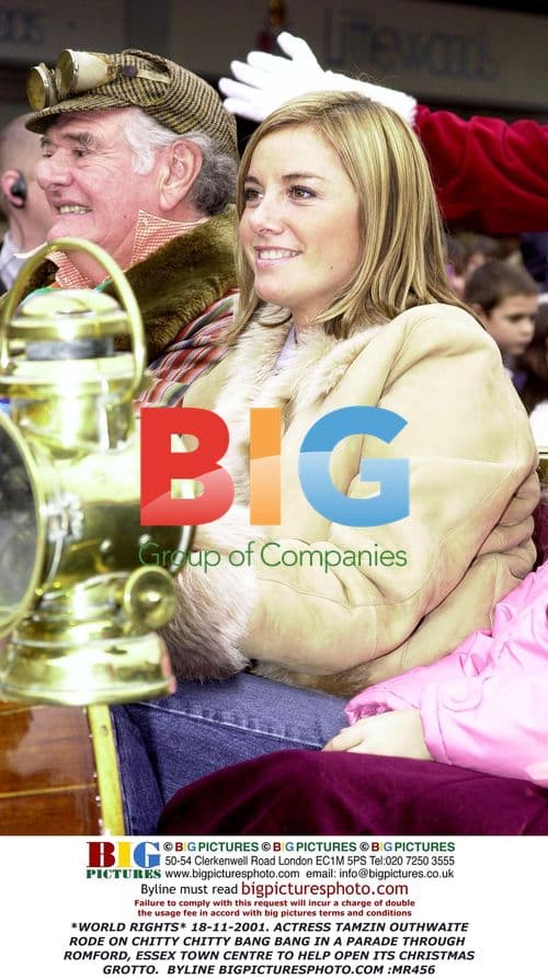 Tamzin Outhwaite rides Chitty Chitty Bang Bang