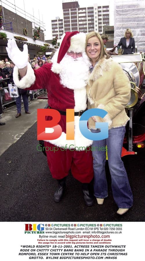 Tamzin Outhwaite rides Chitty Chitty Bang Bang