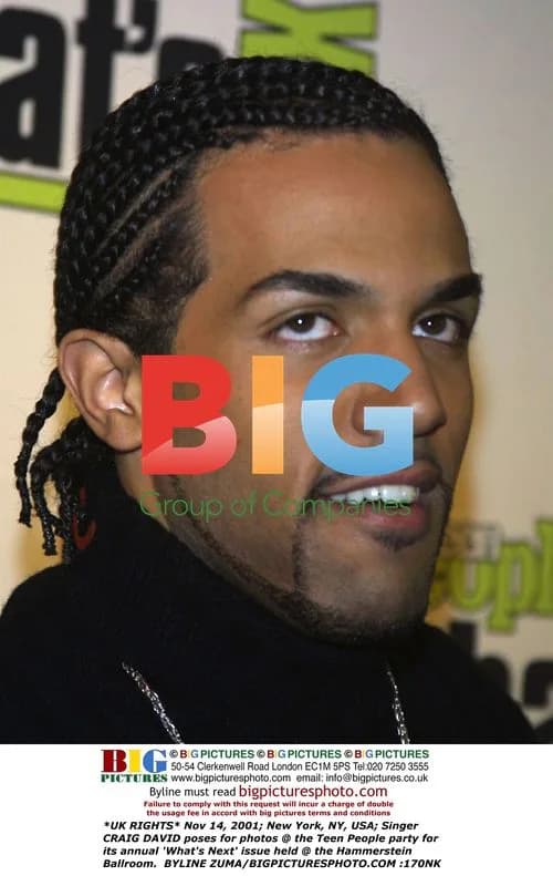 Singer Craig David at Teen People Party