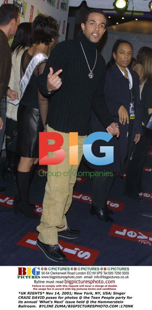 Craig David at Teen People 'What's Next' party