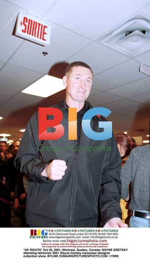 Wayne Gretzky attending designer collection show