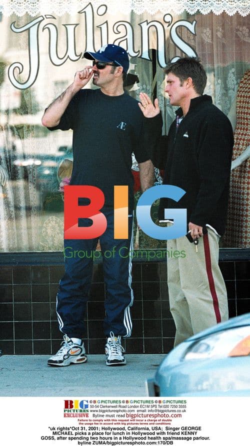 George Michael and Kenny Goss lunch in Hollywood
