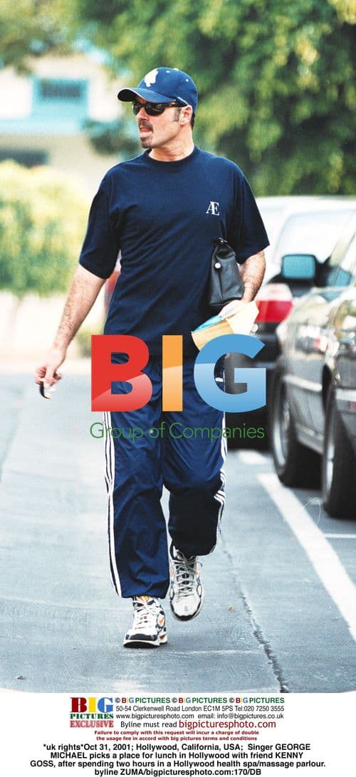 George Michael lunches with friend in Hollywood