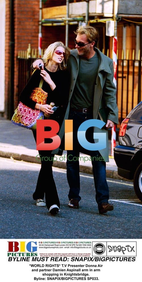 Donna Air and Damien Aspinall shopping in Knightsbridge