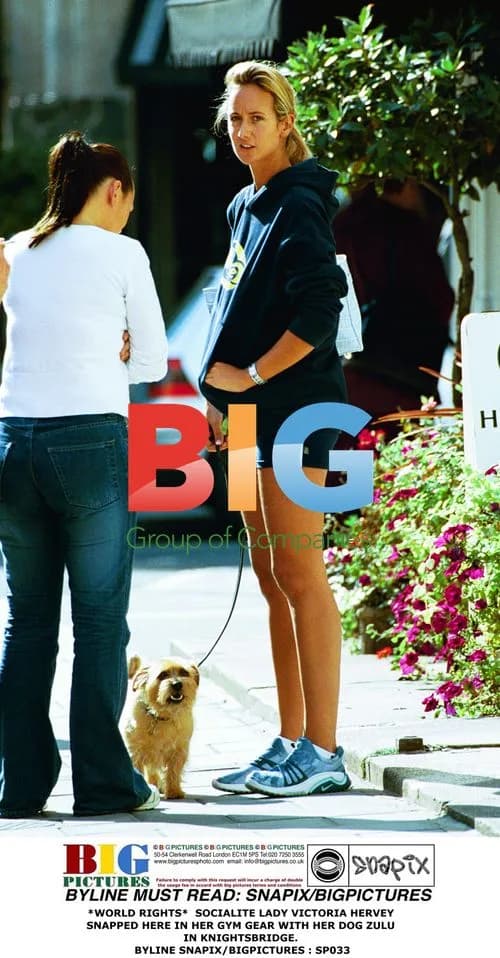 Lady Victoria Hervey out with her dog Zulu