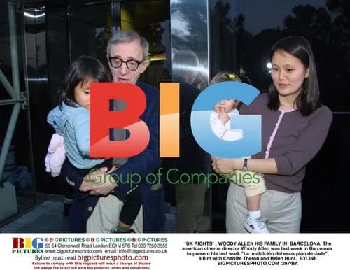 Woody Allen with family in Barcelona