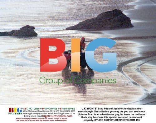 Brad Pitt and Jennifer Anniston at Santa Barbra getaway