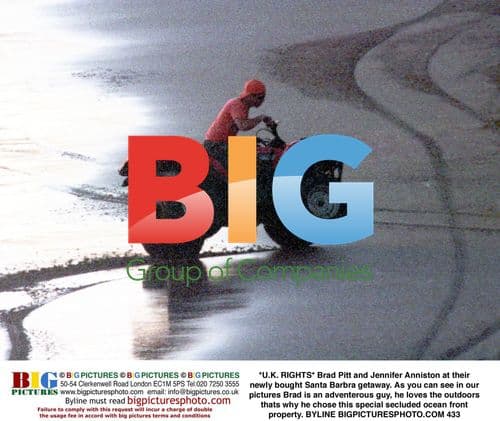 Brad Pitt and Jennifer Anniston at Santa Barbra getaway