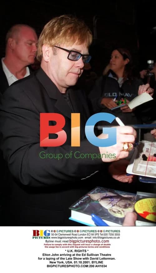 Elton John at Late Show taping