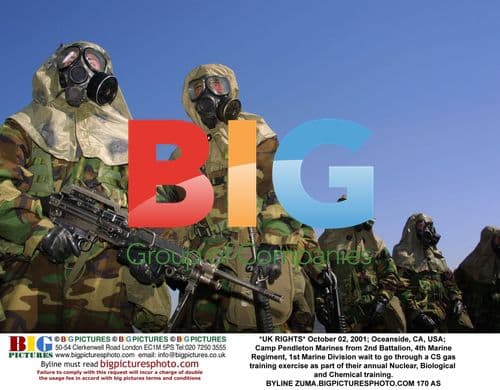 Marines in NBC Suit Training