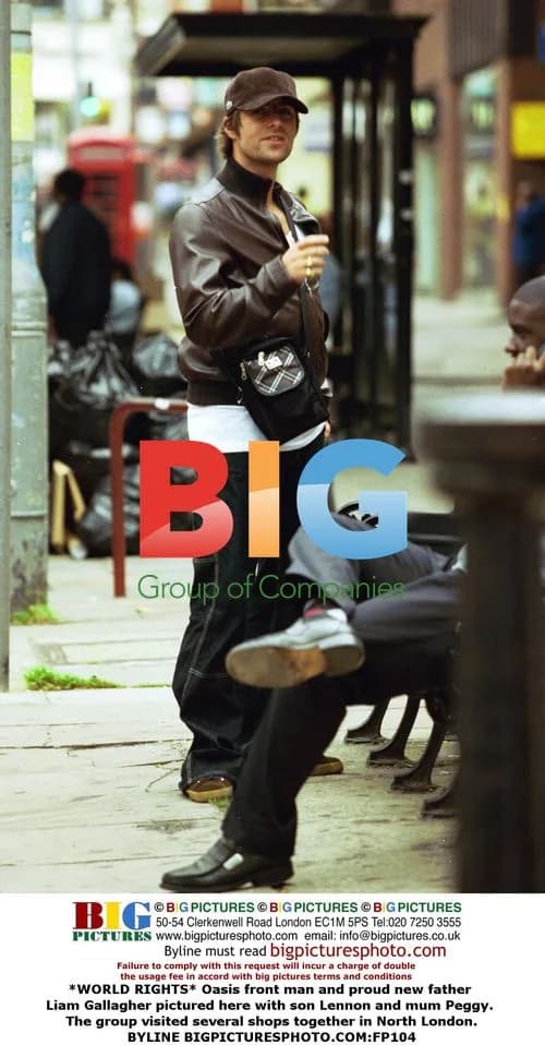 Liam Gallagher with son Lennon and mother Peggy