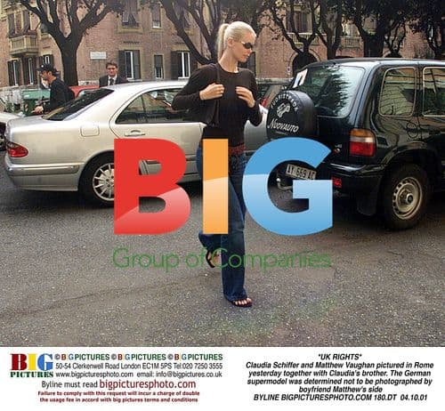 Claudia Schiffer and Matthew Vaughan in Rome