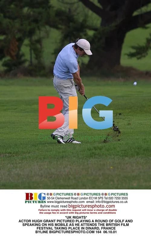 Hugh Grant Golfing in Dinard, France