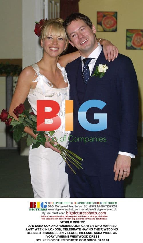 DJ Sara Cox and Husband Jon Carter Bless Wedding in Ireland