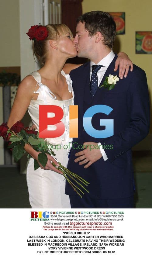 DJ Sara Cox and Husband Jon Carter's Wedding Blessing