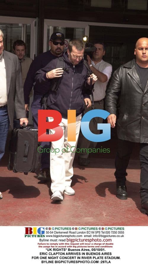 Eric Clapton arrives for Buenos Aires concert