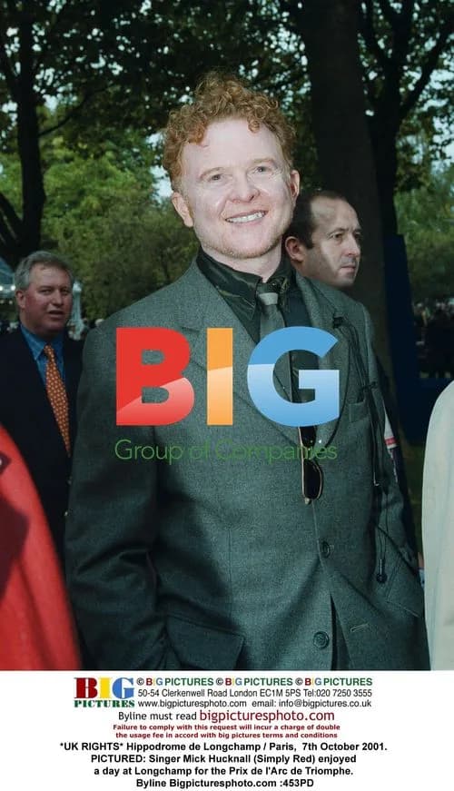 Mick Hucknall at Prix de l'Arc de Triomphe