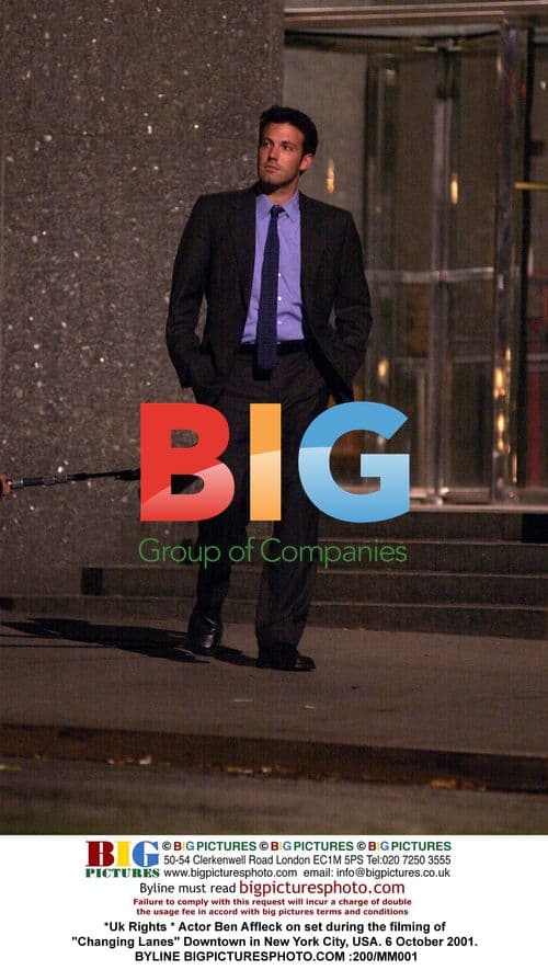 Ben Affleck on set of "Changing Lanes" in NYC