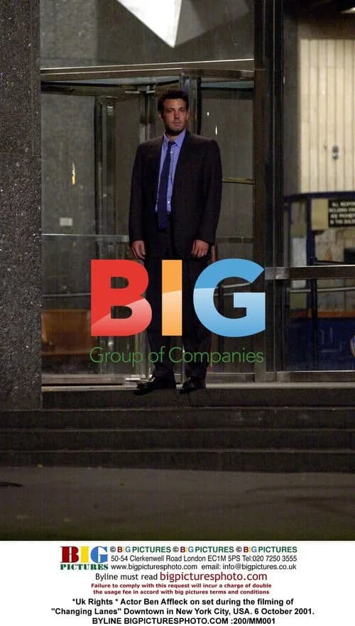 Ben Affleck on set of "Changing Lanes" in NYC