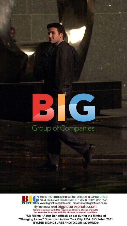 Ben Affleck on set of "Changing Lanes" in NYC