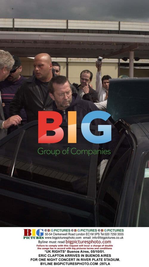 Eric Clapton arrives in Buenos Aires for concert