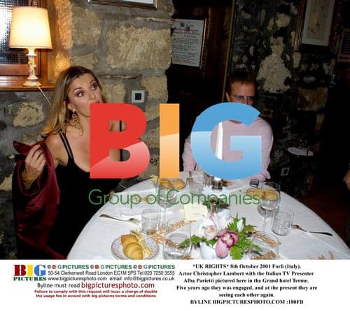 Christopher Lambert and Alba Parietti in Italy