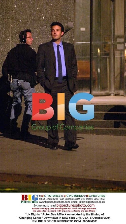 Ben Affleck on set of "Changing Lanes" in NYC