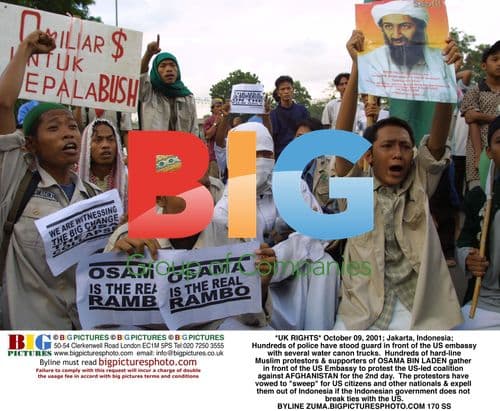 Protest at US Embassy in Jakarta, Indonesia
