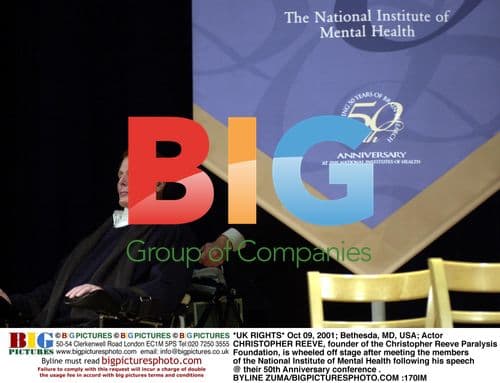 Christopher Reeve at NIMH conference