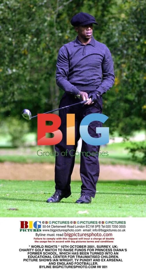 Ian Wright playing charity golf match