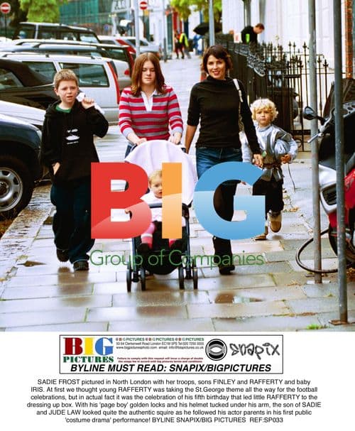 Sadie Frost with sons Finley and Rafferty