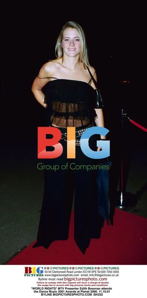 Edith Bowman attends Dance Muzic 2001 Awards