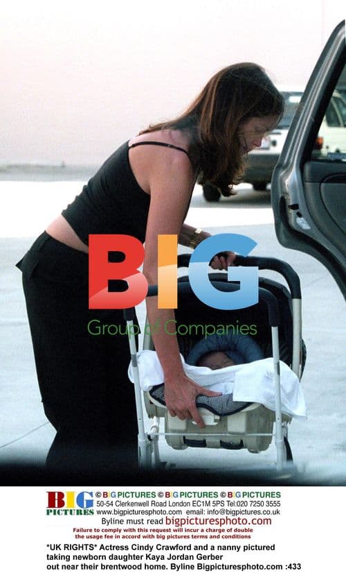 Cindy Crawford and nanny with baby Kaya