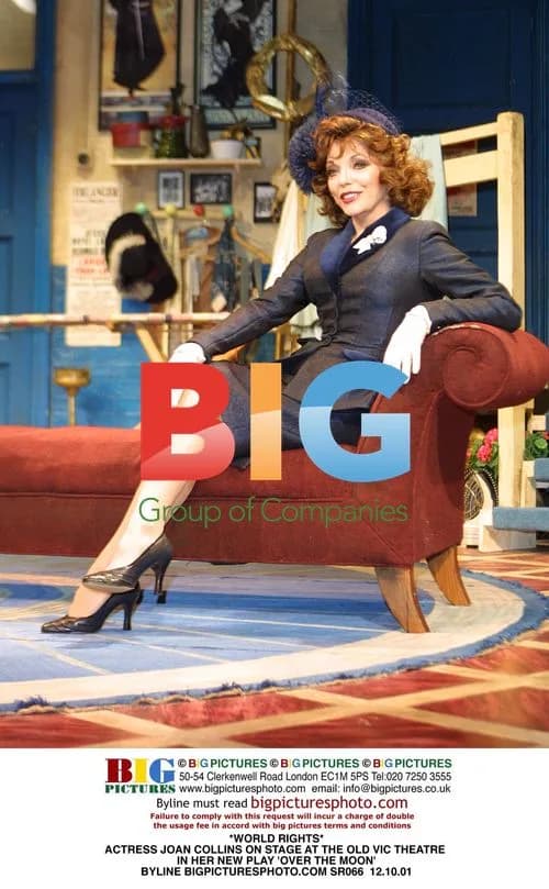 Joan Collins on stage at The Old Vic
