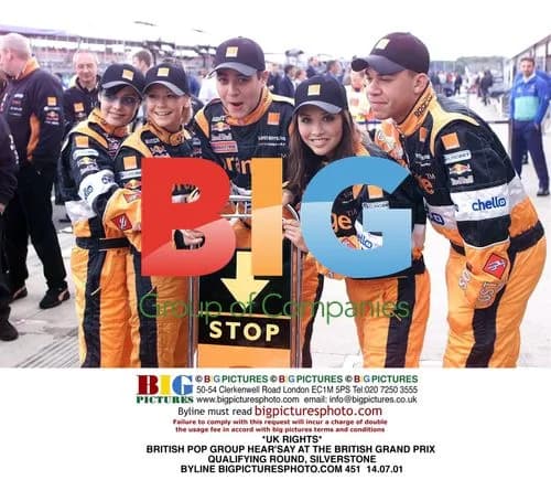 Hear'Say at British Grand Prix Qualifying