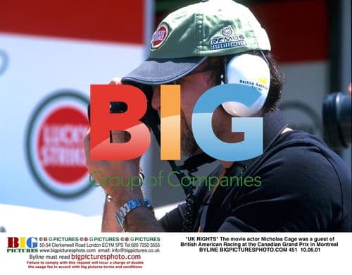 Nicholas Cage at Canadian Grand Prix