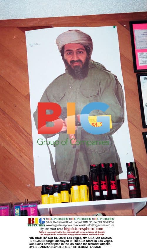 Osama Bin Laden target displayed at Las Vegas gun store