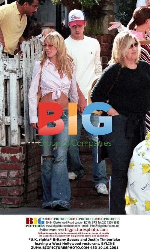 Britney Spears and Justin Timberlake leaving restaurant