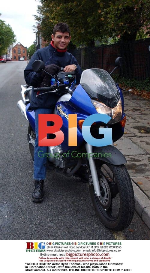 Ryan Thomas Rides Motorcycle in 'Coronation Street'
