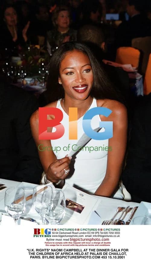 Naomi Campbell & Johnny Halliday at Dinner Gala