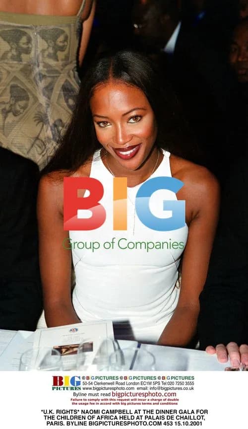 Naomi Campbell and Johnny Halliday at Dinner Gala