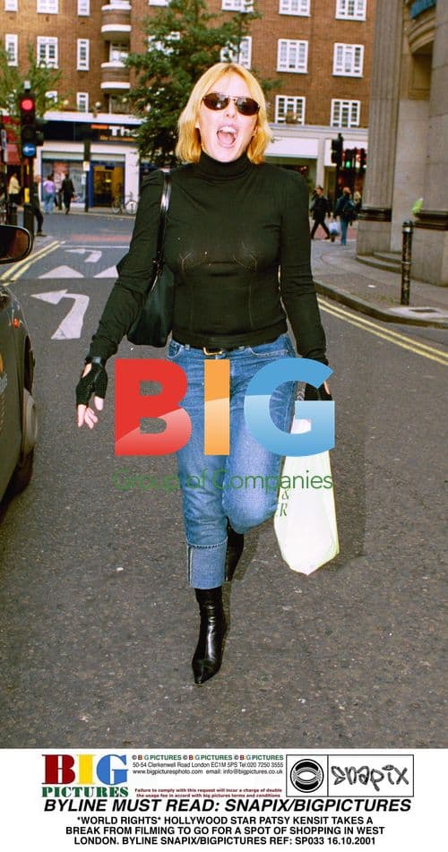 Patsy Kensit takes shopping break from filming in West London
