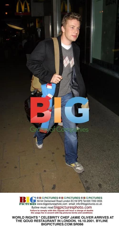Jamie Oliver Arrives at Qoud Restaurant