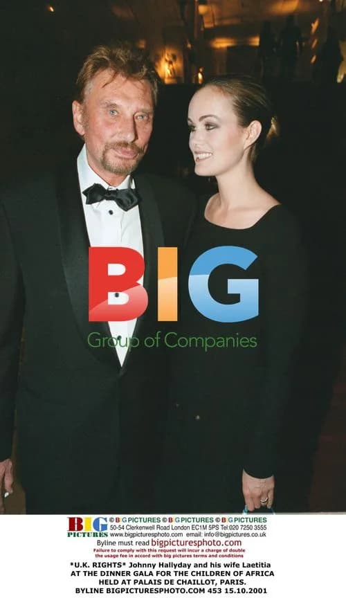 Johnny Hallyday and wife Laetitia at Children of Africa dinner gala